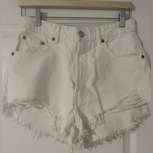 Zara White Jean Shorts